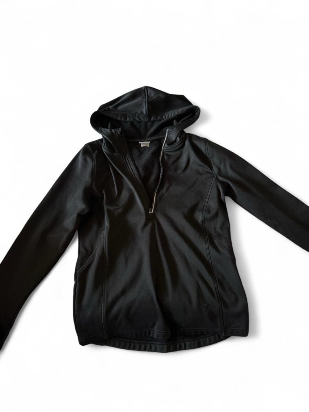 Champion Black Women's Hooded Half-Zip Pullover Jacket